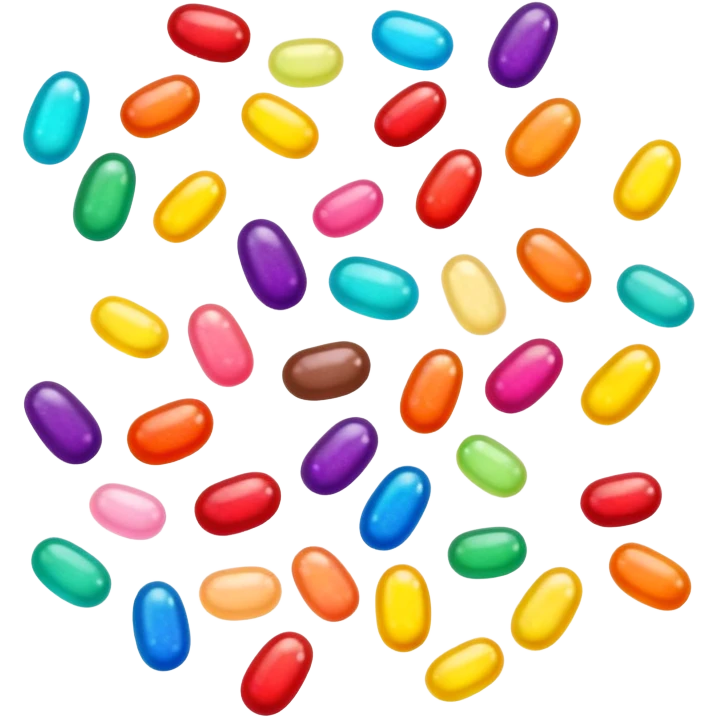 Magical jelly beans emoji