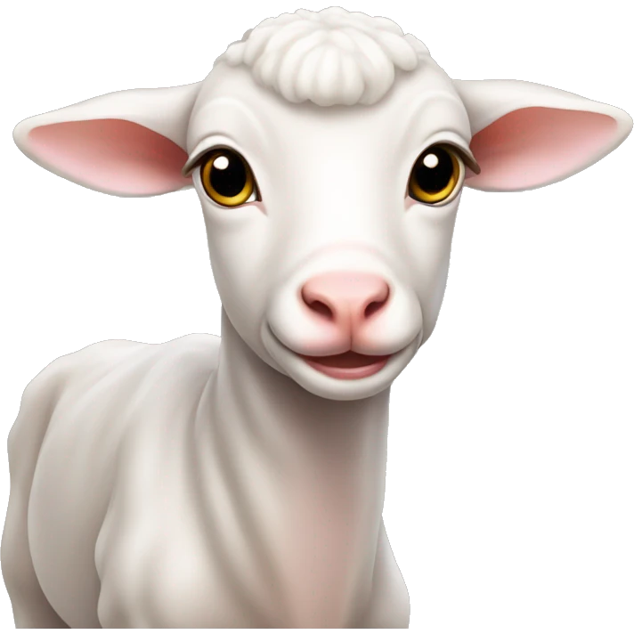 show lamb hairless  emoji