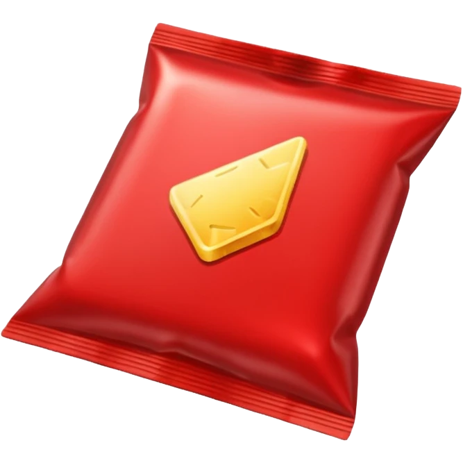 red pacaged chip without writing emoji
