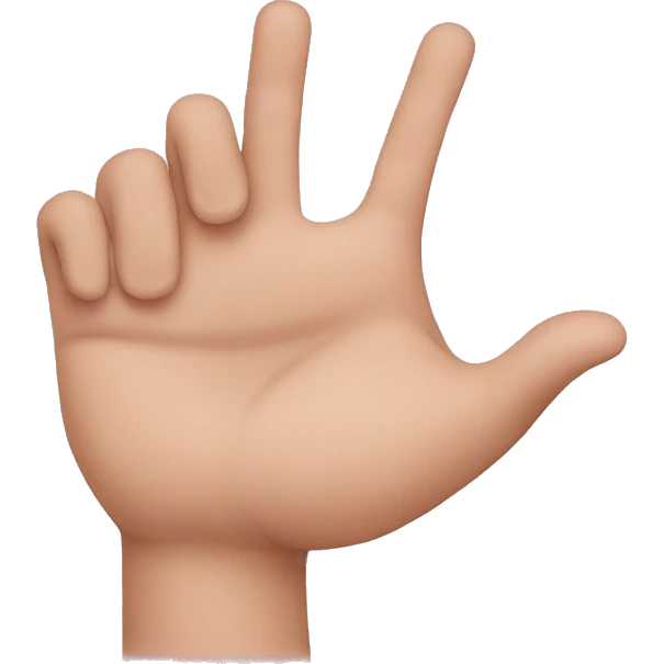 Half heart hand emoji