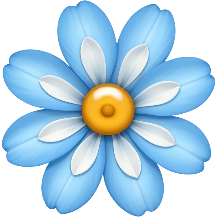 light blue  flower with a white center emoji