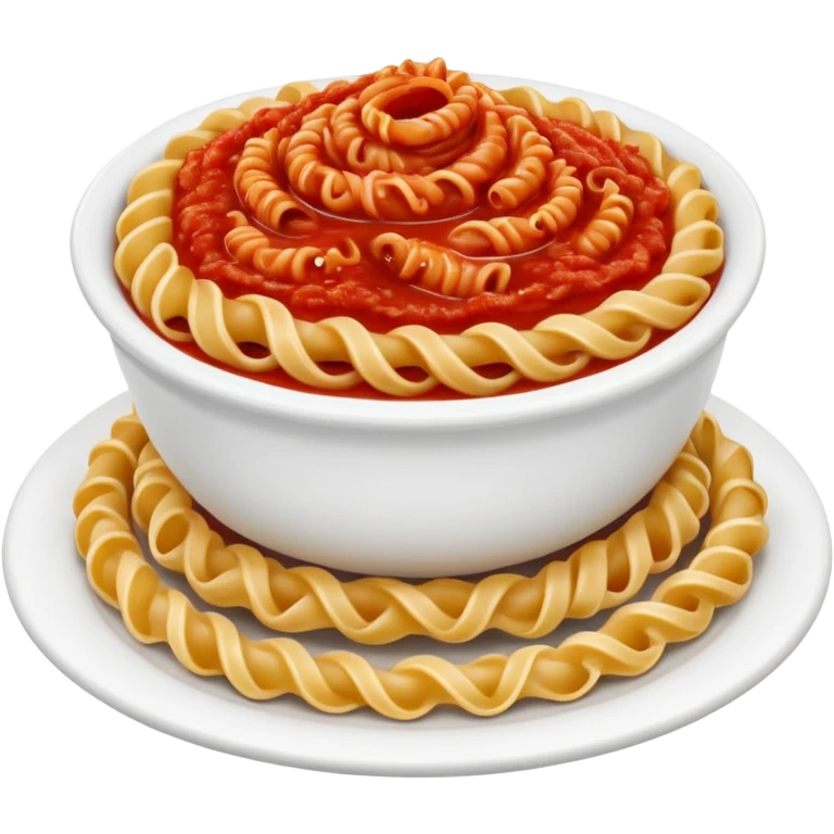 Rotini with marinara sauce emoji