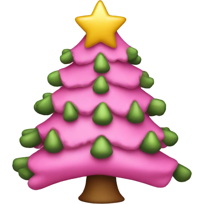 pink christmas tree  emoji