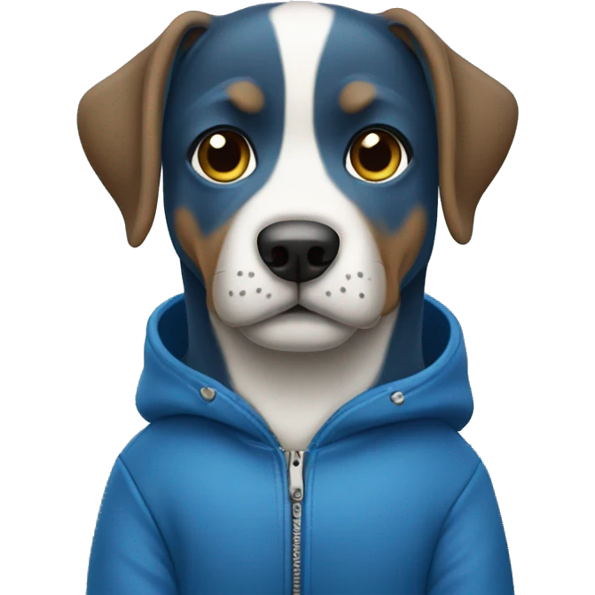 Perro con chaqueta azul emoji