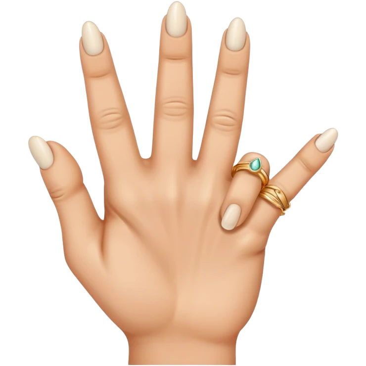 Middle finger with rings on it emoji