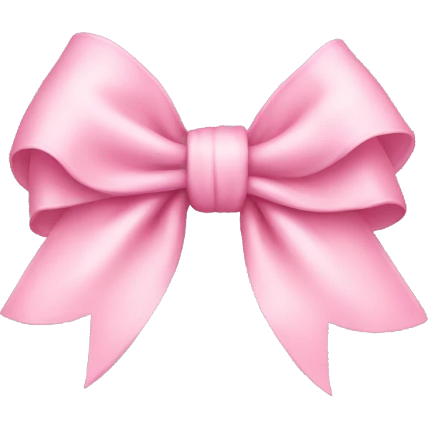 baby pink bow emoji