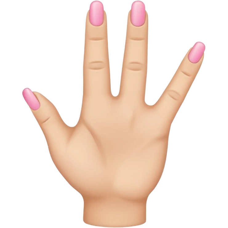 A hand emoji where your pinky finger my finger and your ring finger are sticking down but your other fingers are sticking up emoji