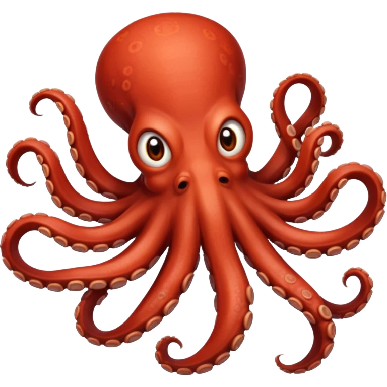 The octopus emoji with red drowsy eyes emoji