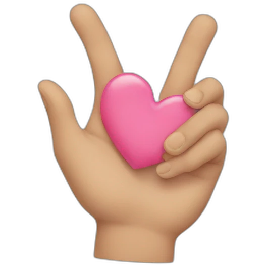 Hand heart  emoji