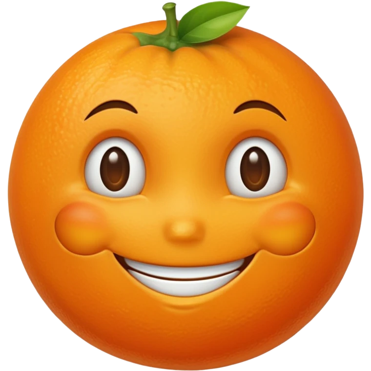 Orange with ssmile face emoji