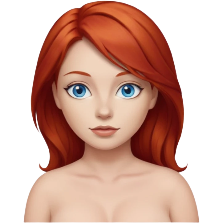 Big booty Pawg with red hair and blue eyes emoji