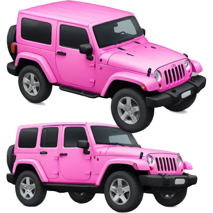 Pink Jeep wrangler emoji