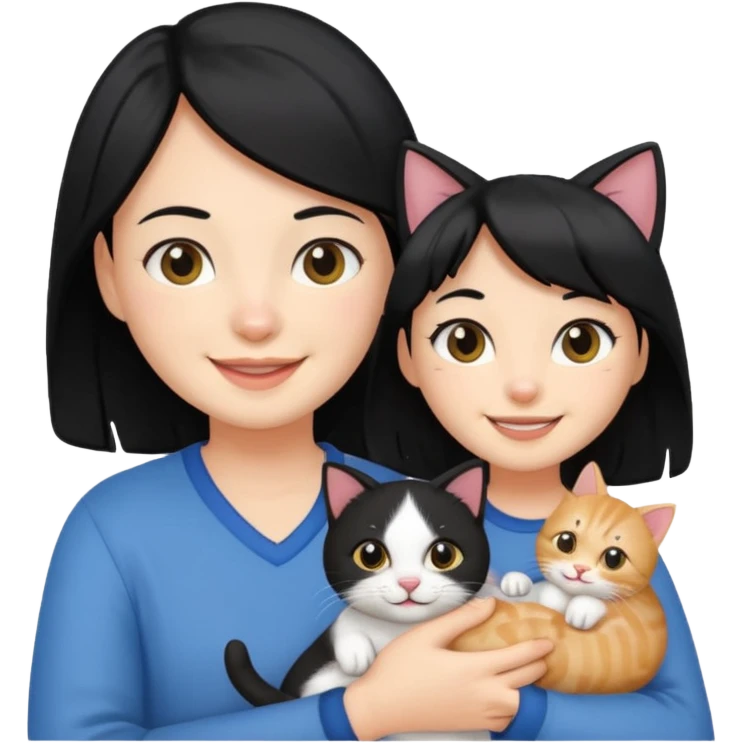 pet lover, black hair emoji