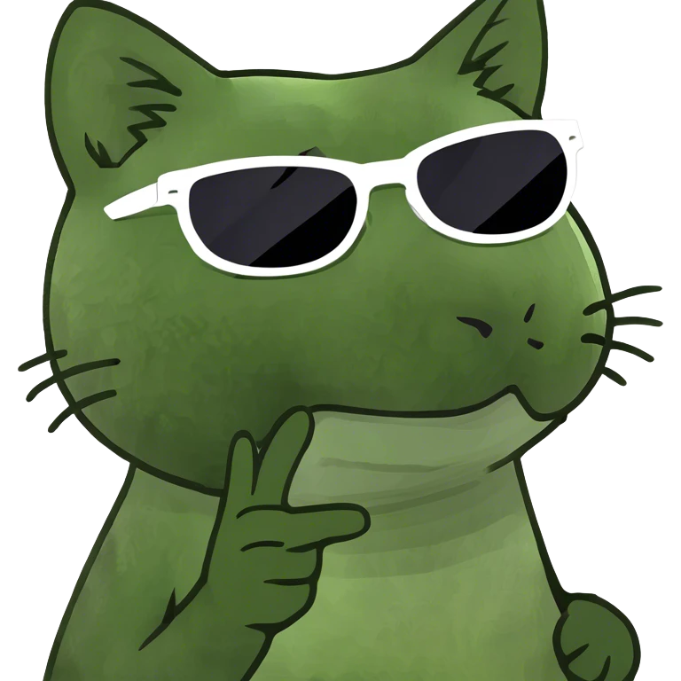Cat with sunglasses emoji