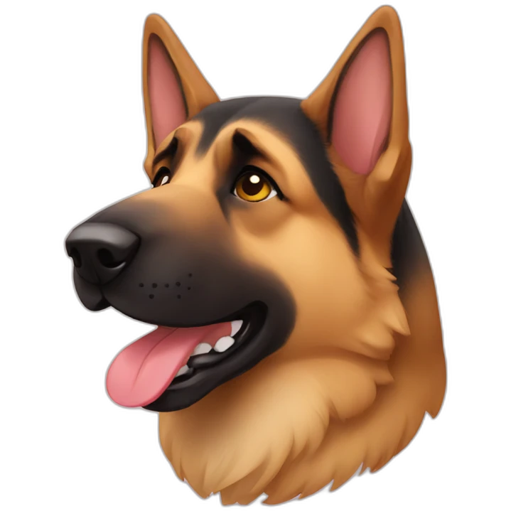 Snoring German shepherd emoji
