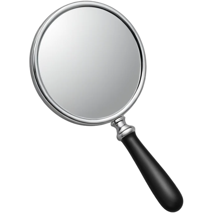 hand mirror, polished silver chrome, erotic vanity aesthetic emoji