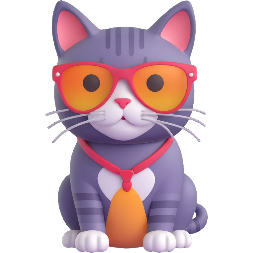 Cat wearing sunglasses emoji