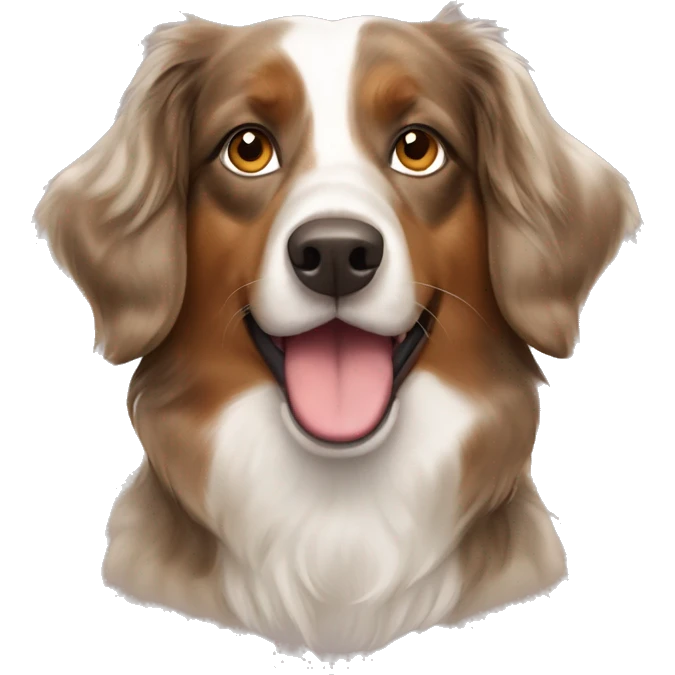 Australian shepherd mix with cocker spaniel  emoji