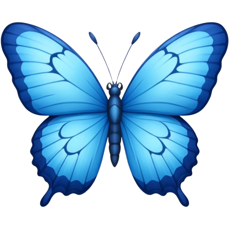 a blue butterfly with a “;”  in the middle as the body emoji