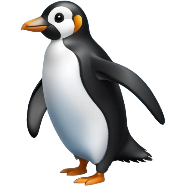 penguin walking to icy mountains emoji
