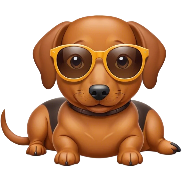 Wiener dog with sunglasses  emoji