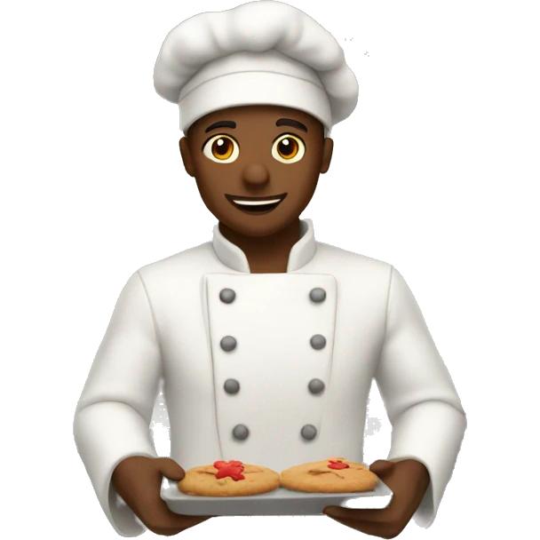 Christmas baker making cookies emoji