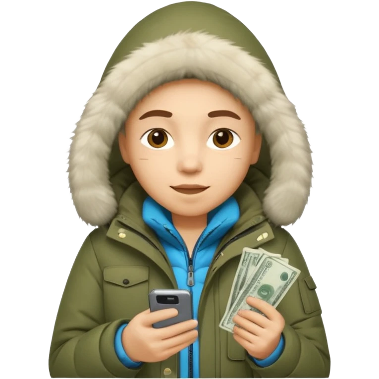 Eskimo with money and tech emoji