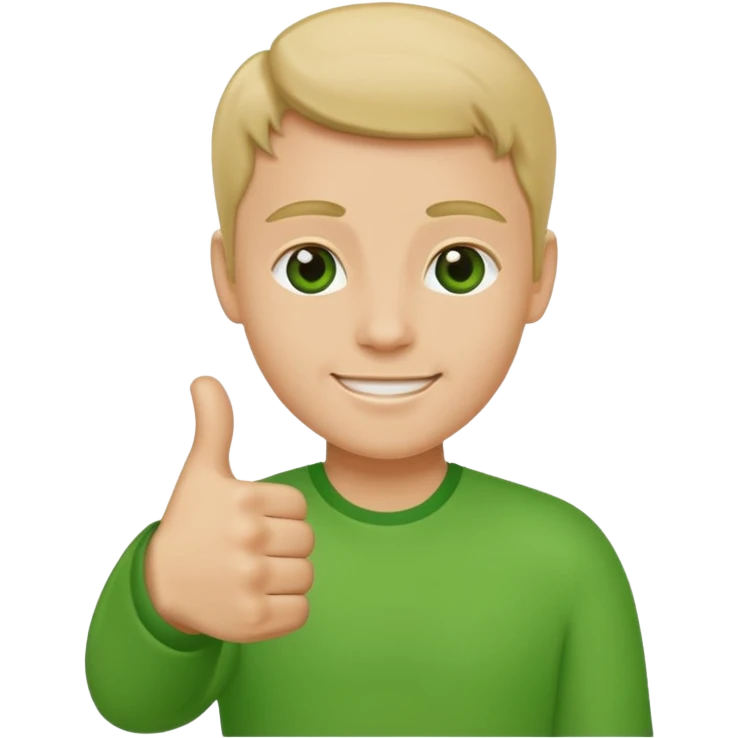 Thumbs up growing on a thumbs up emoji