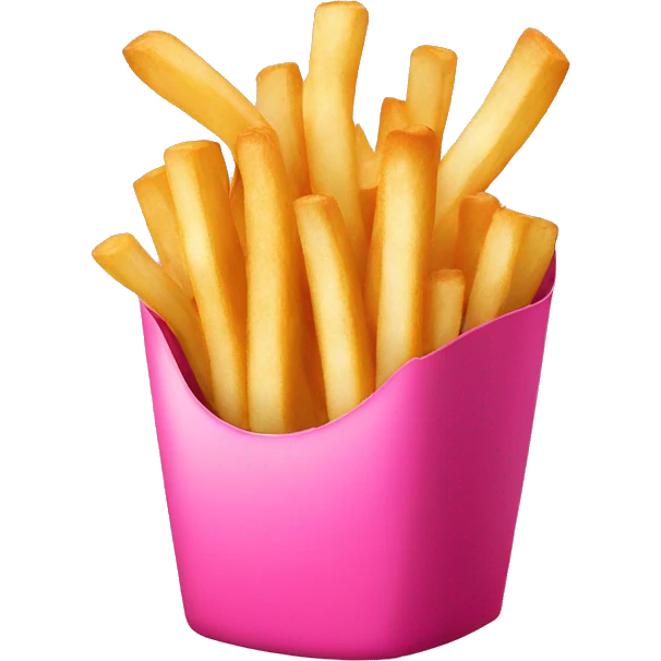 Pink French fries emoji