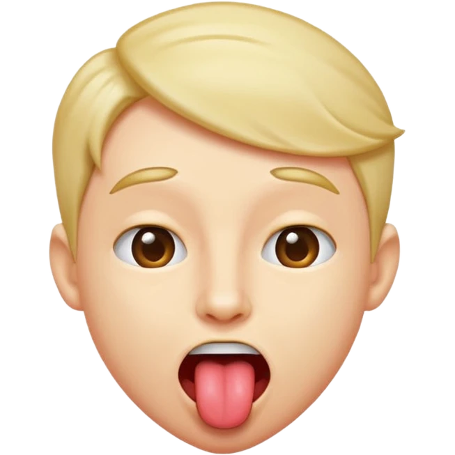 A shaking head emoji with tounge out emoji