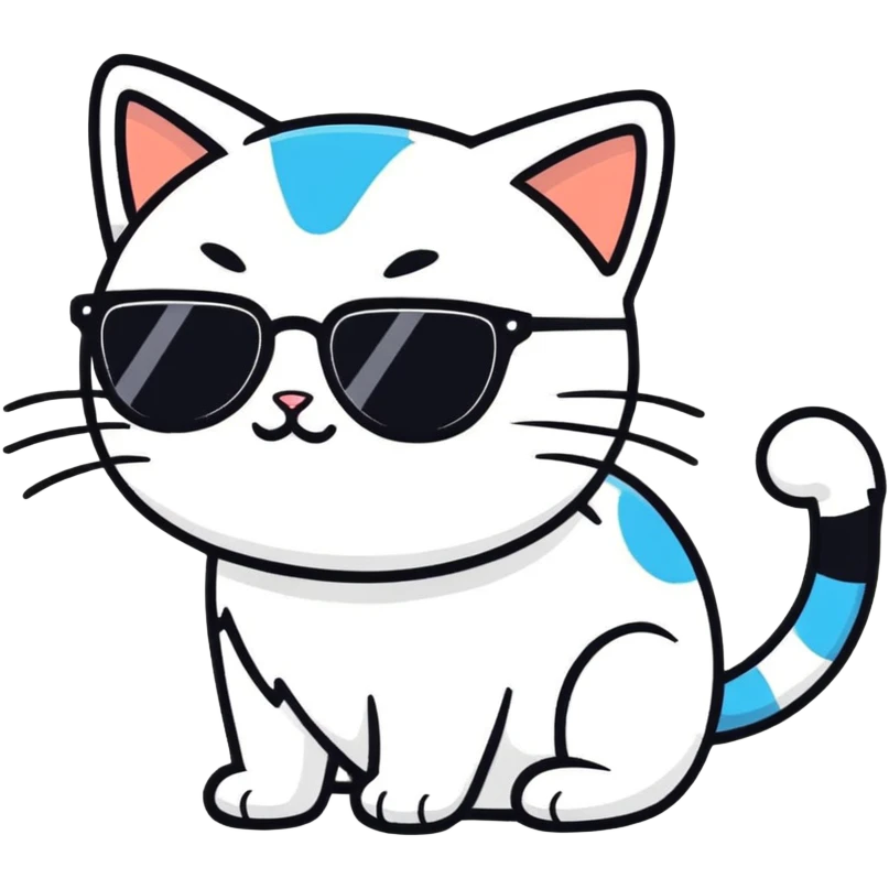 Cat with sunglasses emoji
