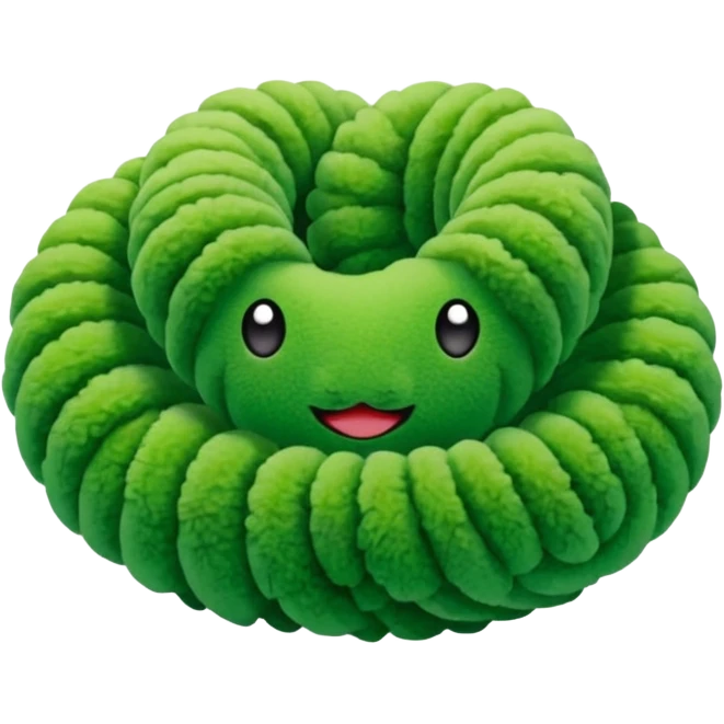 Une chenille emoji