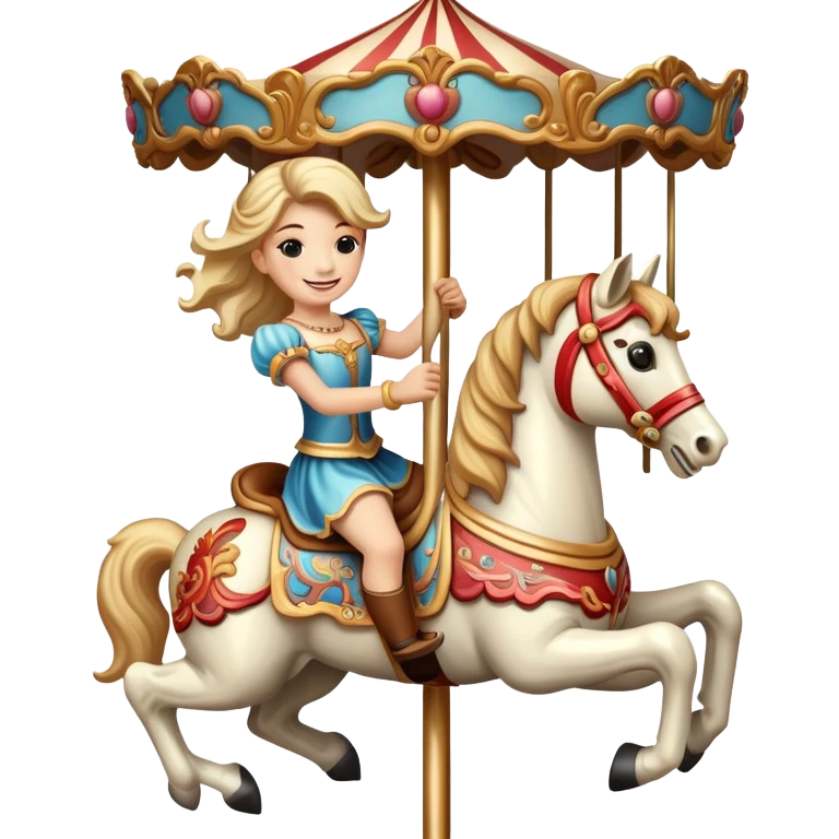person riding a carousel horse emoji