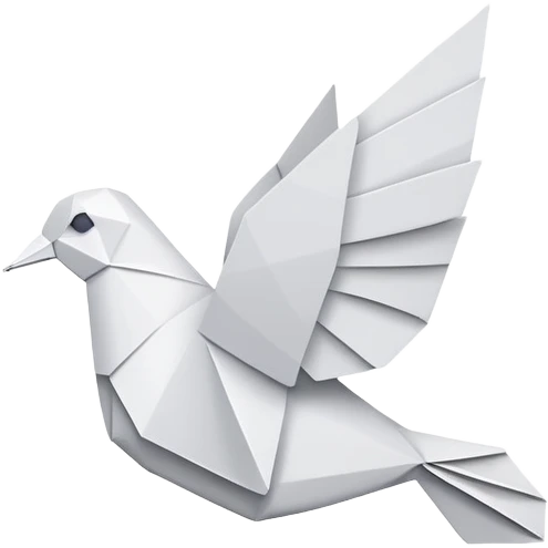 Dove origami minimalist  emoji
