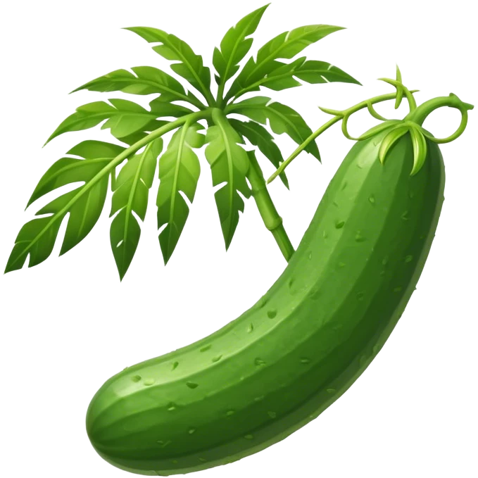 cucumber, palm branch emoji