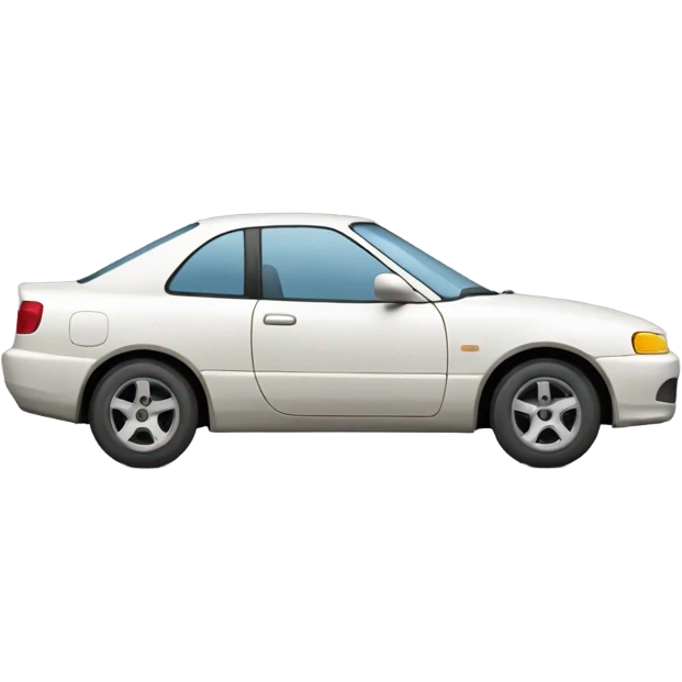 Japanese car with bald tires emoji