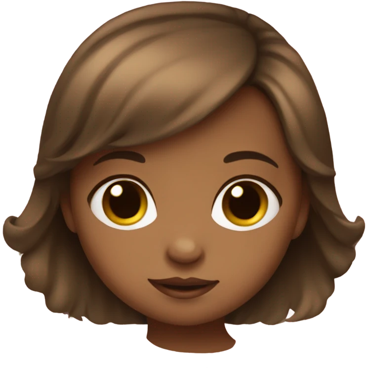  baby girl with brown hair  emoji