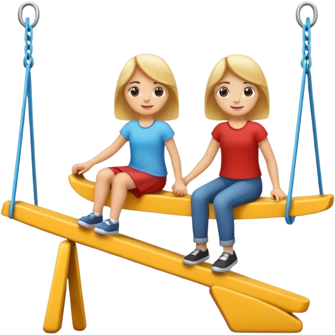2 people on a seesaw emoji