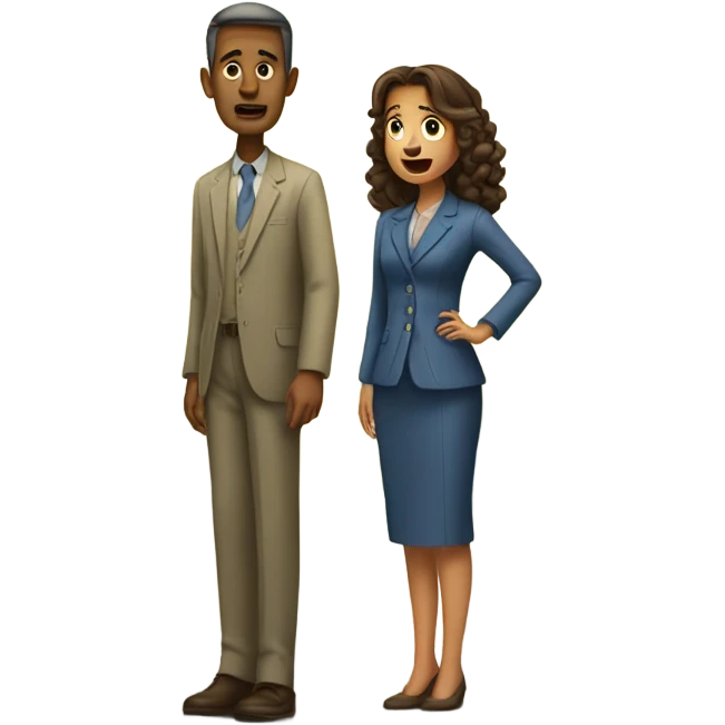 women being horrified because a man called her a big girl, even though he only meant she is tall, and not fat. She should be shorter than him. A emoji