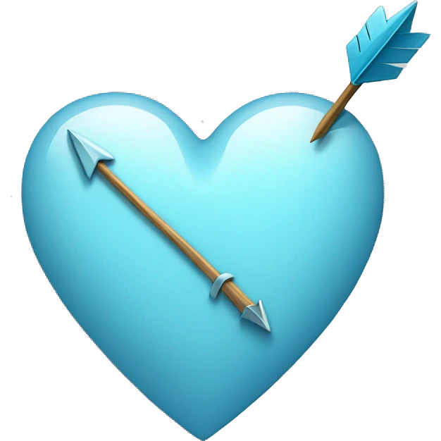 pale blue heart with arrow emoji