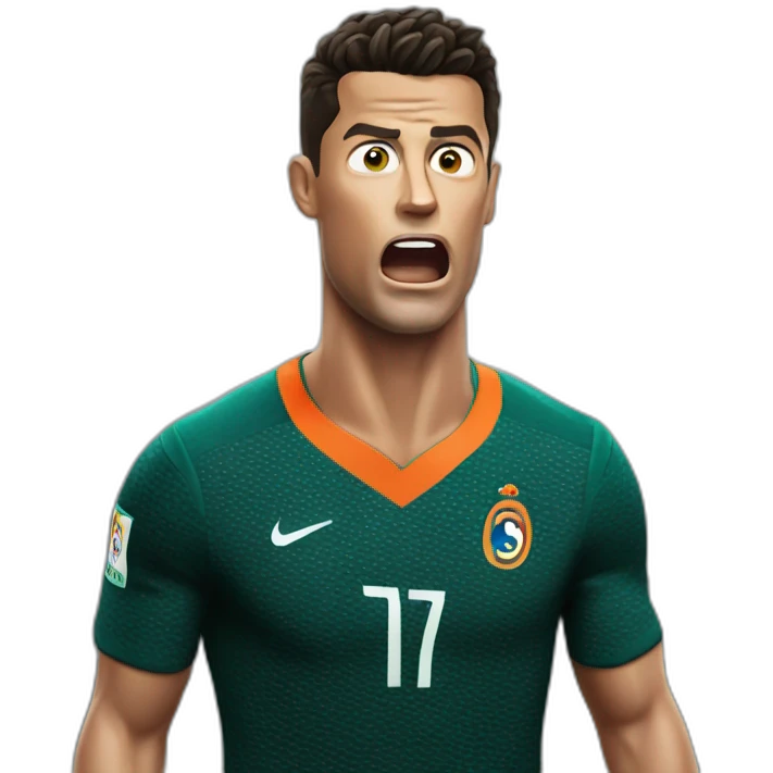 Cristiano Ronaldo shocked emoji