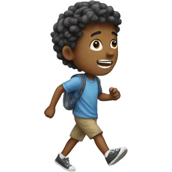Boy walking on a cloud emoji