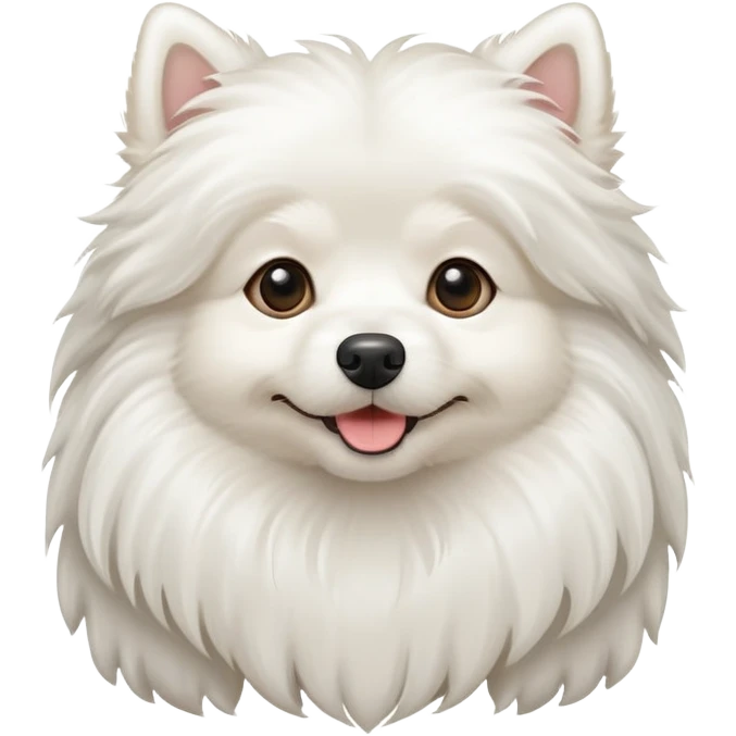 Small long-haired white dog emoji