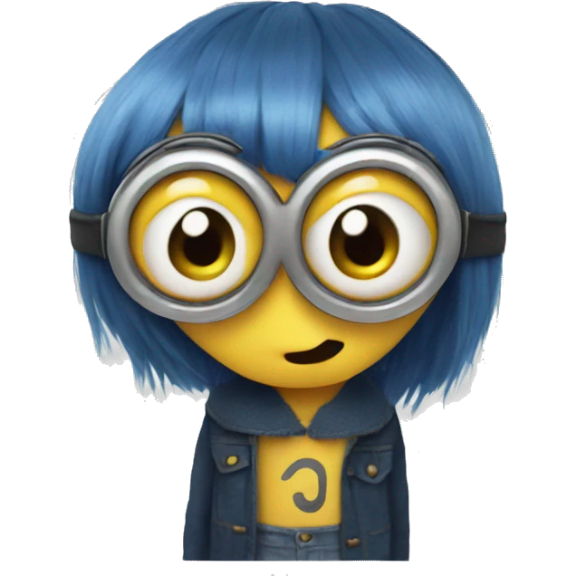 Minion blushing emoji