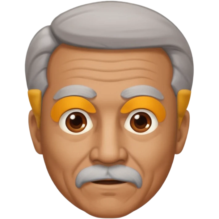 70 year old man with gote emoji