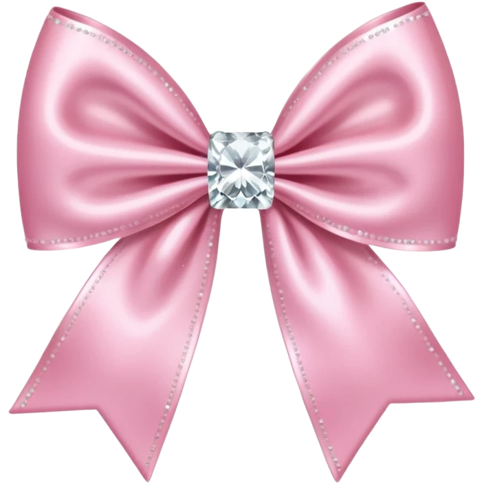 light pink sparkling bow with diamonds emoji