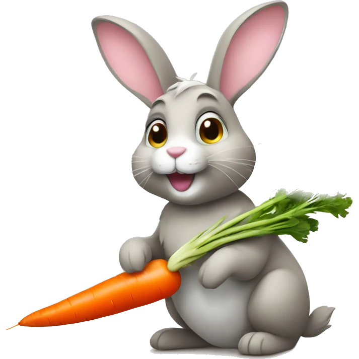 Bunny with carrot  emoji