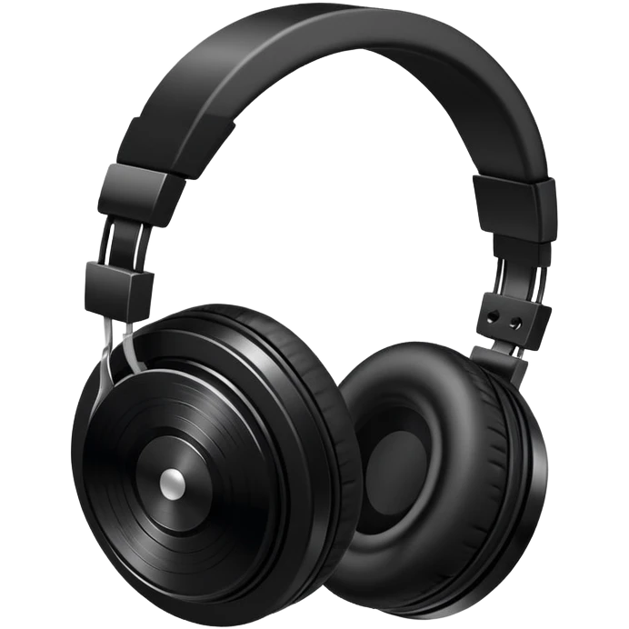 Headphones and vinyl record emoji