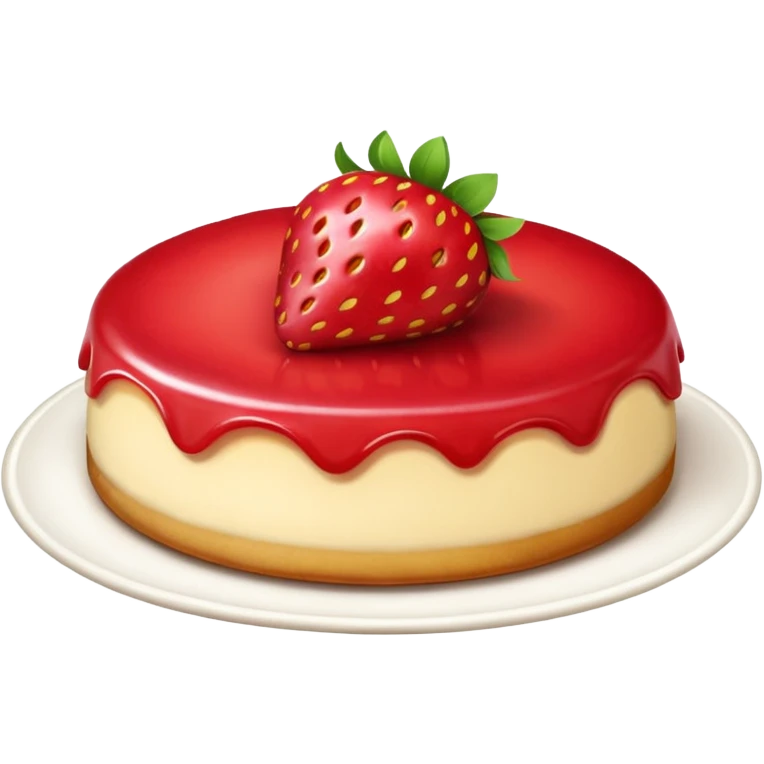 Strawberry flan emoji