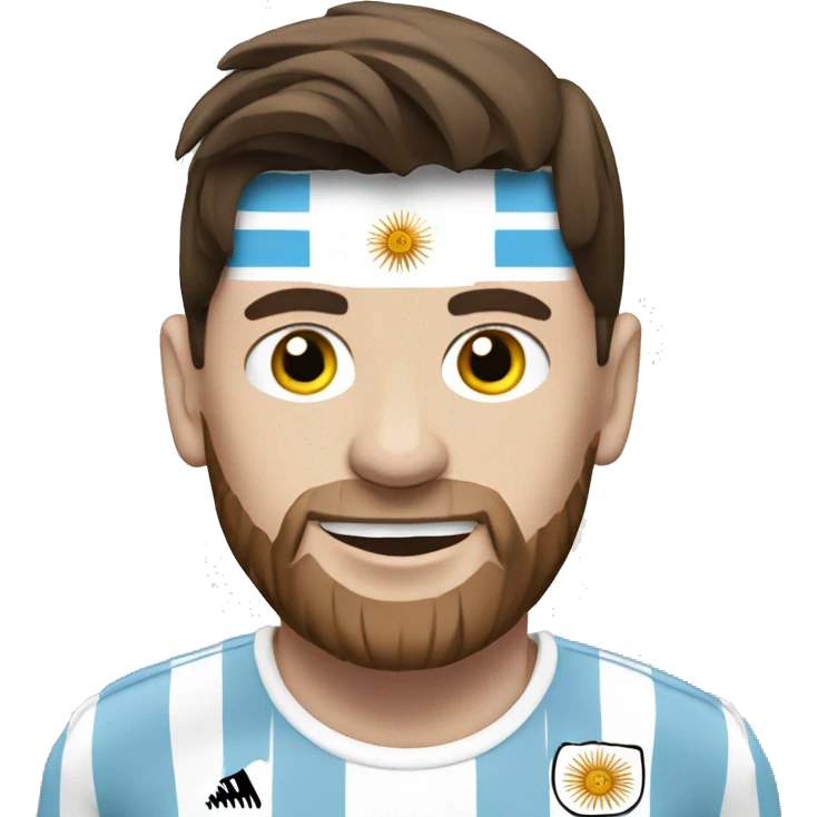 Messi with Argentina flag emoji